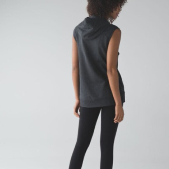 Lululemon Relaxed Sleeveless Soft Hoodie Grey 2 NWOT - Picture 3 of 14